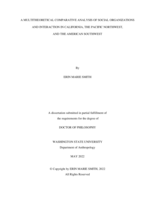 A Multitheoretical Comparative Analysis of Social Organizations and Interaction in California, The Pacific Northwest, and The American Southwest
