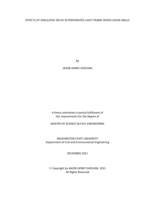 Effects of Simulated Decay in Perforated Light-Frame Wood Shear Walls