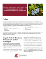 2022 cost estimates of establishing and producing organic 'Elliott' blueberries in Eastern Washington