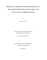 Biological and molecular studies on potatovirus interactions using Potato virus S and Potato virus Y as model systems