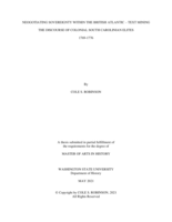 Negotiating Sovereignty Within the British Atlantic: Text Mining the Discourse of Colonial South Carolinian Elites 1769-1776
