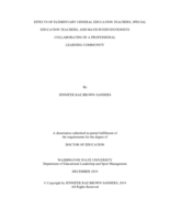 Effects of Elementary General Education Teachers, Special Education Teachers, and Math Interventionists Collaborating in a Professional Learning Community
