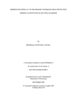 Remediation efficacy of the memory notebook for patients with memory dysfunction in multiple sclerosis