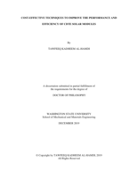 Cost-Effective Techniques to Improve the Performance and Efficiency of CdTe Solar Modules