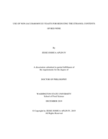 Use of Non-Saccharomyces Yeasts for Reducing the Ethanol Contents of Red Wine