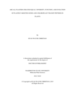 Are All Plastids Created Equal?: Diversity, Function, and Evolution of Plastid-targeted Genes and Chloroplast Transit Peptides in Plants