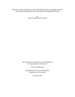 Biology and control of the Western poplar clearwing moth, Paranthrene robiniae (Hy. Edwards), in hybrid poplars