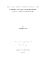 Impact of soil biology on nitrogen cycling and weed suppression under newly established organic orchard floor management systems