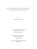 Effects of Thai healthcare policy on household demand, hospital efficiency and household earnings
