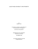 Liquid phase ion mobility spectrometry