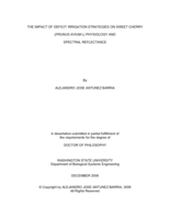 The impact of deficit irrigation strategies on sweet cherry (Prunus avium L) physiology and spectral reflectance