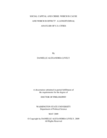 Social capital and crime: which is cause and which is effect? A longitudinal anaylsis [that is, analysis] of U.S. cities