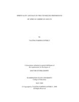 Spirituality and race in the counseling preferences of African American adults