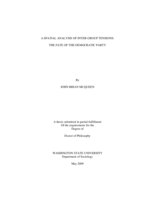 A spatial analysis of inter-group tensions: the fate of the Democratic Party