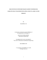 Discontinuous finite/boundary element method for radiative heat transfer with application in laser cancer therapy