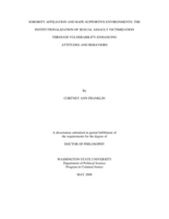 Sorority affiliation and rape-supportive environments: the institutionalization of sexual assault victimization through vulnerability-enhancing attitudes and behaviors