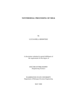 Nonthermal processing of milk