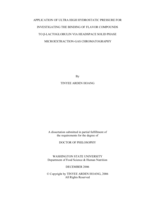 Application of ultra high hydrostatic pressure for investigating the binding of flavor compounds to  β-lactoglobulin via headspace solid phase microextraction-gas chromatography