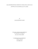 Relationships between community, interactions, and ways of knowing in college precalculus classes