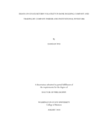 Essays on stock return volatility in bank holding company and trading by company insider and institutional investors