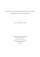 The effect of value network integration on evaluations of modern, classic and retro brands