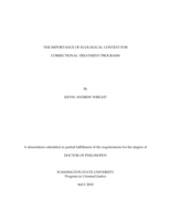 The importance of ecological context for correctional treatment programs