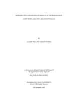 Reproductive strategies of females in the red-backed fairy wren (Malurus melanocephalus)