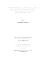 How mixed-mode surveys are transforming social research: the influence of survey mode on measurement in web and telephone surveys