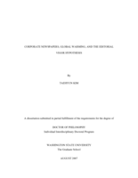 Corporate newspapers, global warming, and the editorial vigor hypothesis