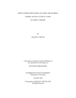 Doing gender when home and work are blurred: women and sex-atypical tasks in family farming