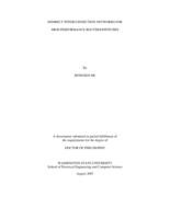 Indirect interconnection networks for high performance routers/switches