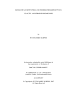 Kinematics, partitioning and the relationship between velocity and strain in shear zones