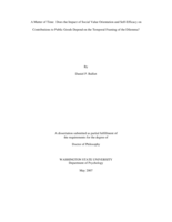 A matter of time: does the impact of social value orientation and self-efficacy on contributions to public goods depend on the temporal framing of the dilemma?