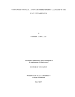 Coping with conflict: a study of superintendent leadership in the State of Washington