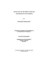 Dietary goal setting among Latinos and Caucasians with type 2 diabetes