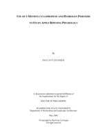 Use of 1-methylcyclopropene and hydrogen peroxide to study apple ripening physiology