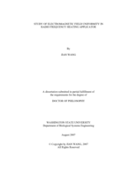 Study of electromagnetic field uniformity in radio frequency heating applicator