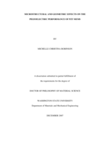 Microstructural and geometric effects on the piezoelectric performance of PZT MEMS