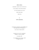Apple capital: growers, labor and technology in the origin and development of the Washington State apple industry, 1890-1930