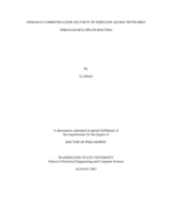 Enhance communication security in wireless ad hoc networks through multipath routing