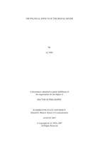 The political effects of the digital divide