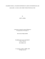 Examining moral awareness differences among entrepreneurs and managers: Do self and other's perceptions matter?