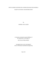 Finite element method for conserved phase field models: Solid state phase transformations
