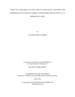 When you come here, it is still like it is their space: Exploring the experiences of students of Middle Eastern heritages in post-9/11 U.S. higher education