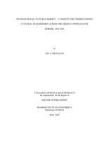 Transnational cultural market: A concept for understanding cultural transmission across the Mexico-United States border, 1920-1946
