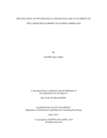 The influence of psychological separation and attachment on the career development of Filipino Americans