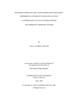 Designing interfaces for faster information processing: Experimental studies of color and location as information cues in customer support and emergency response systems