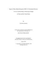 Impact of mass media during the 2008 U.S. presidential election: A cross-cultural study of stereotype change in China and the United States