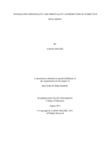 Integrating personality and spirituality as predictors of subjective well-being