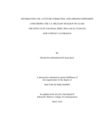 Information use, attitude formation, and opinion expression concerning the U.S. military buildup on Guam: The effects of colonial debt, pro-local stances, and conflict avoidance